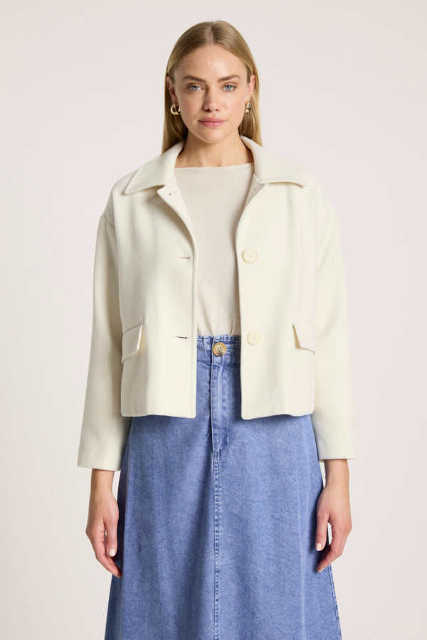 Eb & Ive - Wanderer Crop Jacket - Ecru