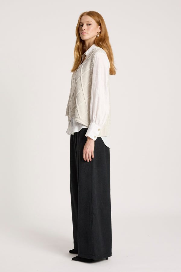 Eb & Ive - Liora Knit Vest - Bisque