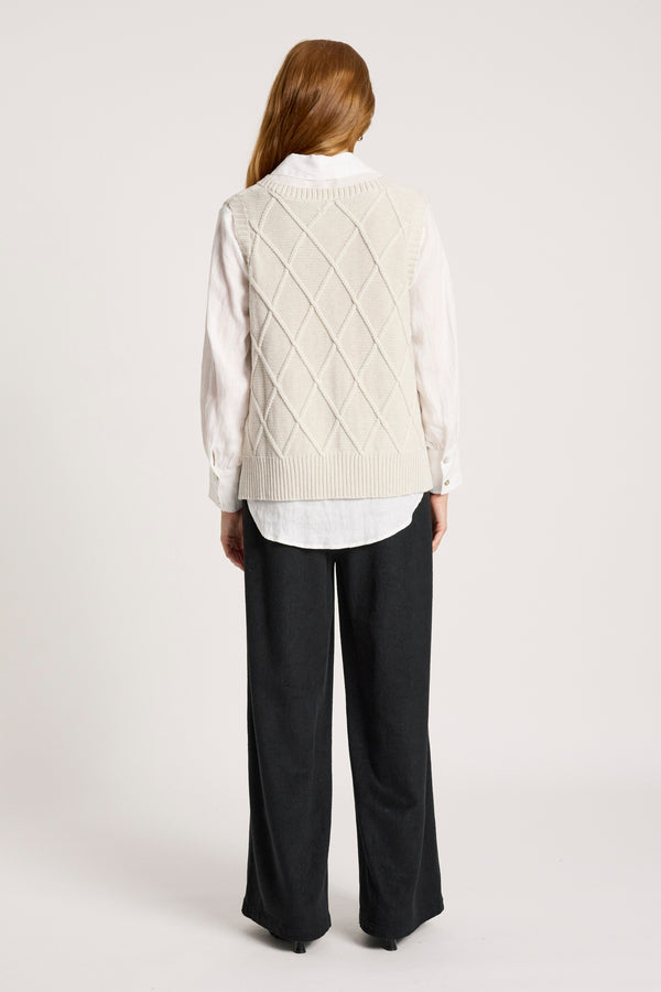 Eb & Ive - Liora Knit Vest - Bisque