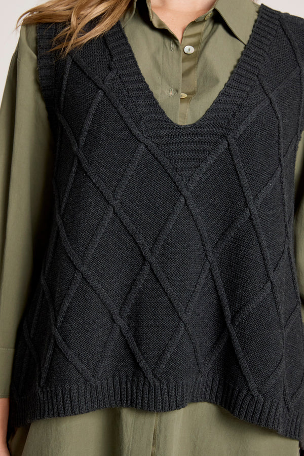 Eb & Ive - Liora Knit Vest - Charcoal