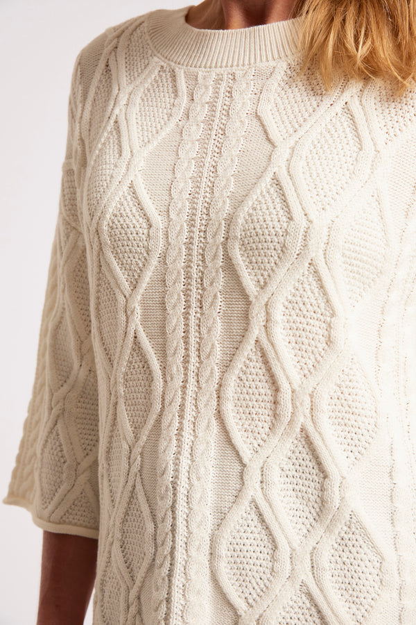 Eb & Ive -  Casa Cable Jumper  - White