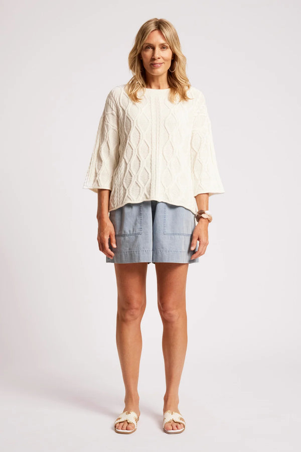 Eb & Ive -  Casa Cable Jumper  - White