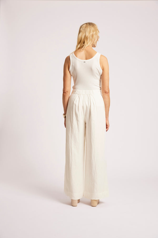 Eb & Ive - Cove Palazzo Pant - White