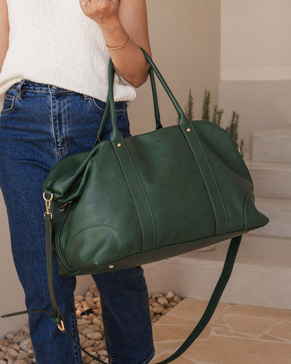 Louenhide - Alexis Weekender Bag - Forest Green Stripe