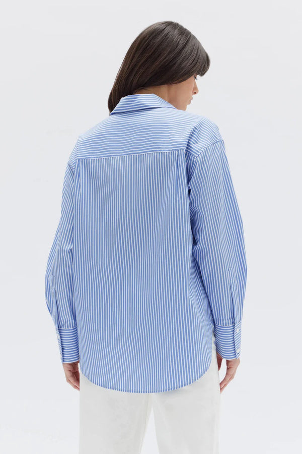 Assembly Label - Signature Poplin shirt - Blue/White Stripe