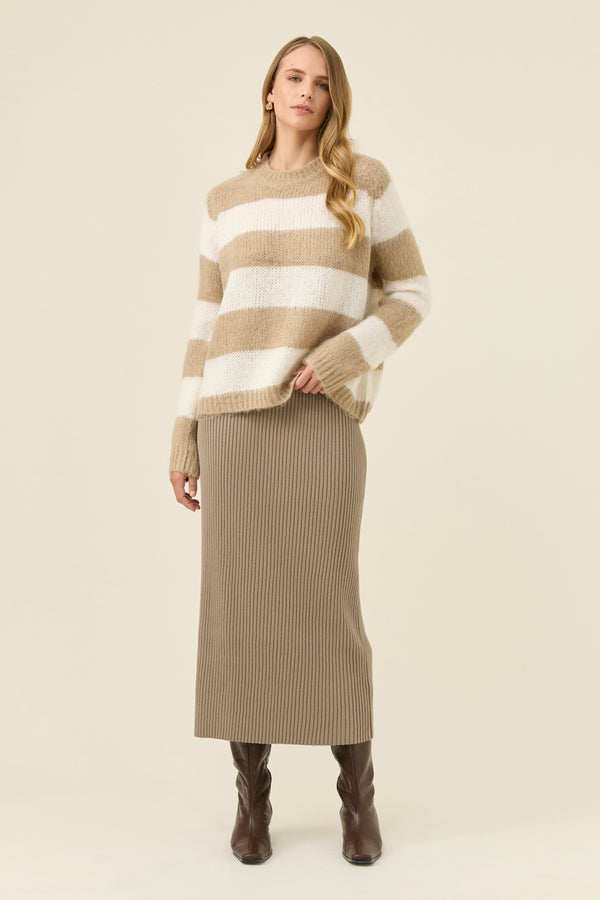 Isle of Mine - Pallas Striped Jumper - Stone