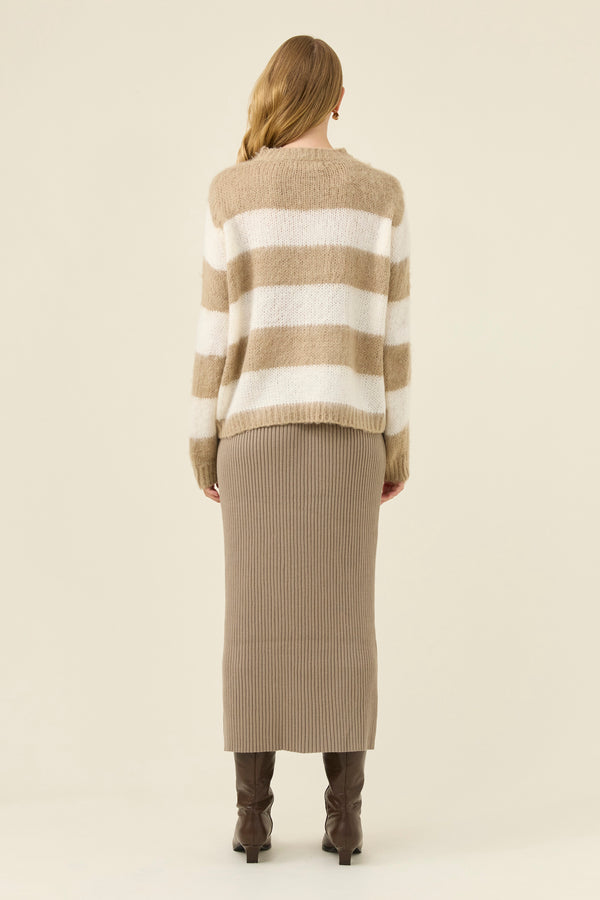 Isle of Mine - Pallas Striped Jumper - Stone