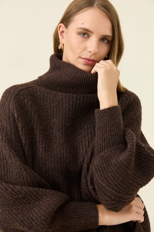 Isle of Mine - Miru Poncho - Chocolate