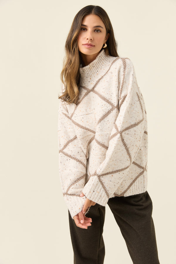 Isle of Mine - Mckenna Diamond Jumper - Ivory