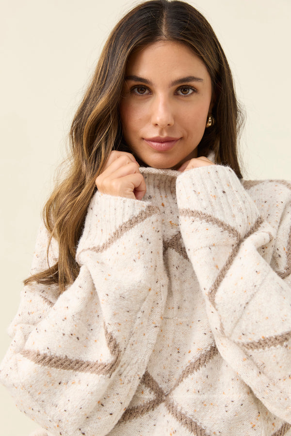 Isle of Mine - Mckenna Diamond Jumper - Ivory