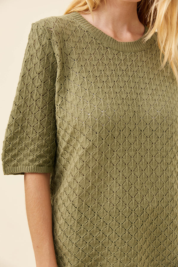 Isle of Mine -  Mia Knit Tee  - Sage