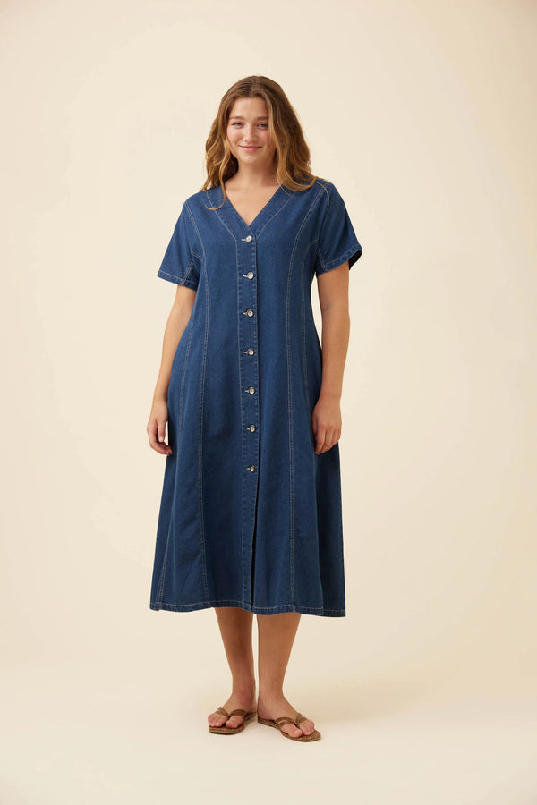 Isle of Mine -  Preston Maxi Dress - Deep Blue