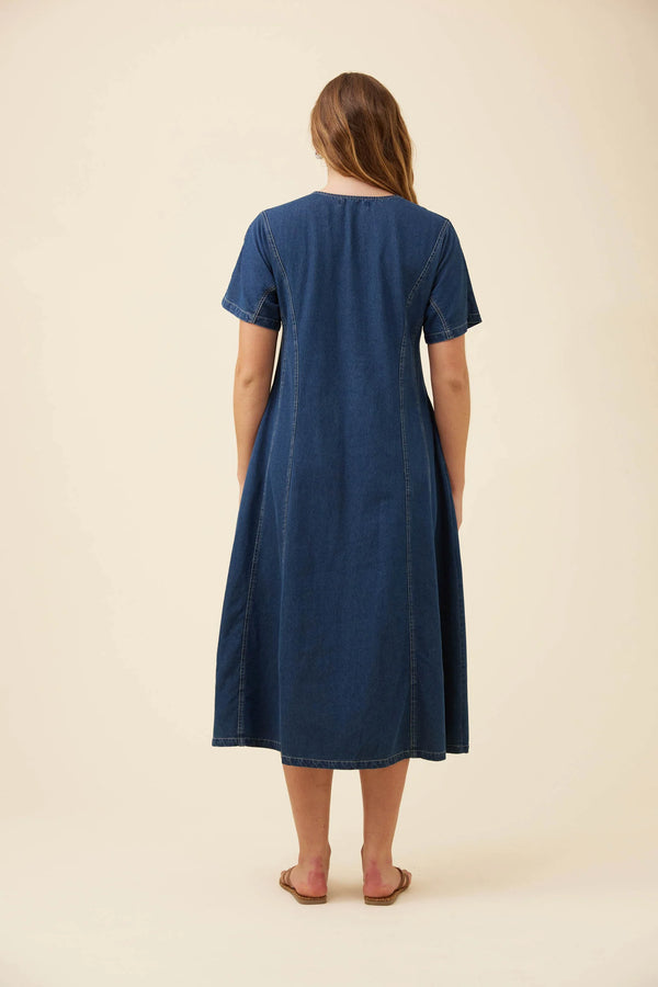 Isle of Mine -  Preston Maxi Dress - Deep Blue
