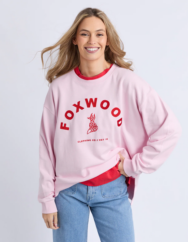 Foxwood - Effortless Contrast Crew - Pink