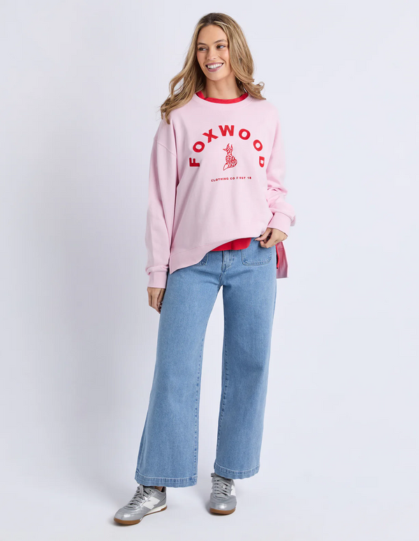 Foxwood - Effortless Contrast Crew - Pink