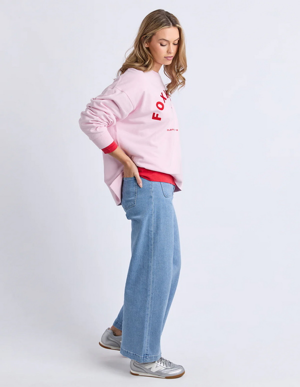 Foxwood - Effortless Contrast Crew - Pink