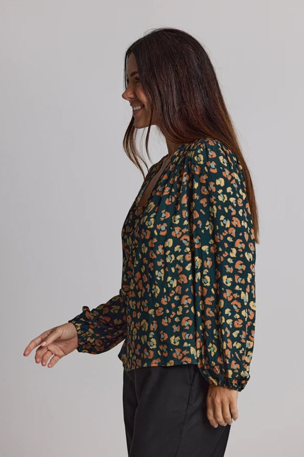 Stella + Gemma - Hudson Blouse - Winter Leopard