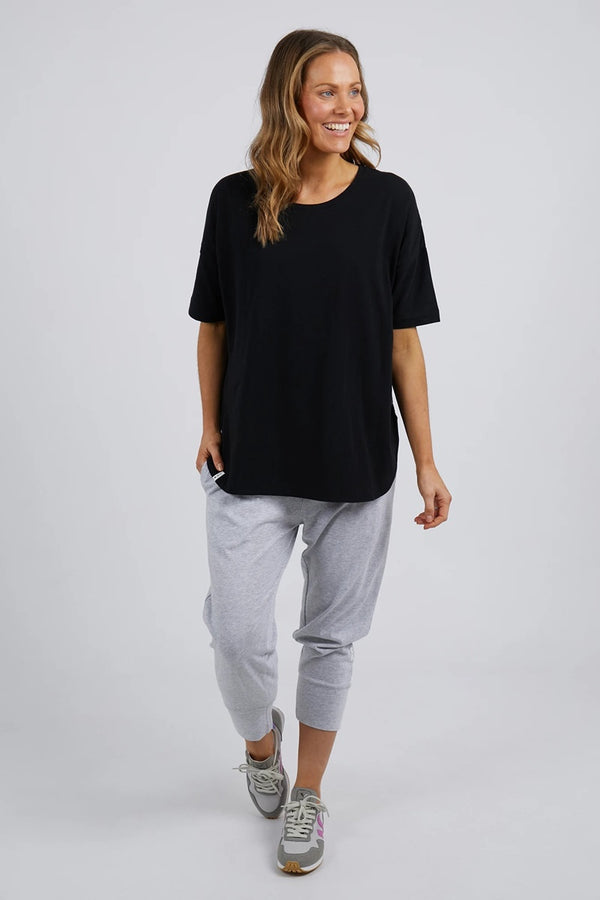 Elm - Society Short Sleeve Top - Black