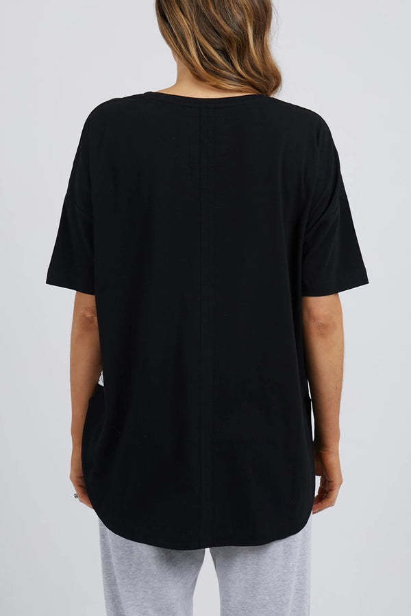 Elm - Society Short Sleeve Top - Black