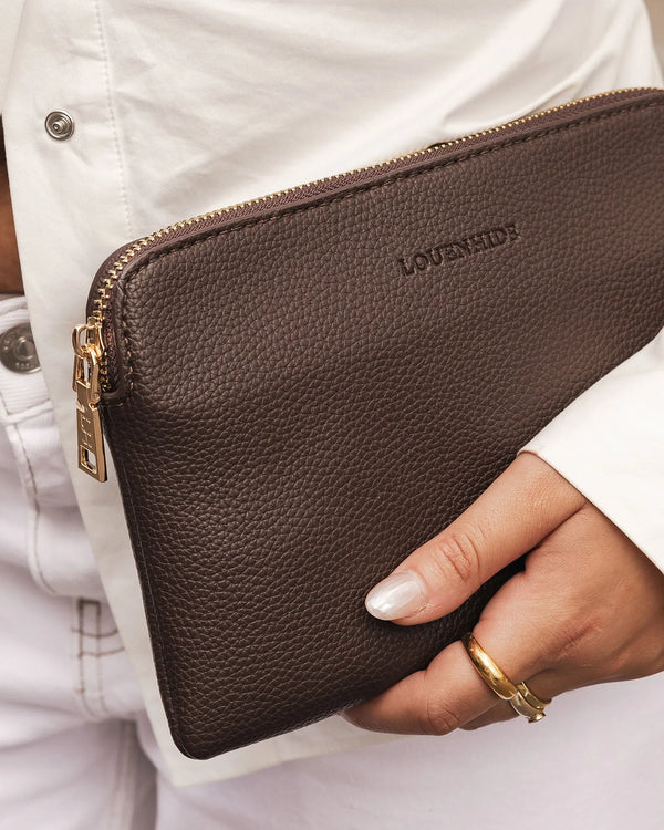 Louenhide - Poppy Clutch - Chocolate
