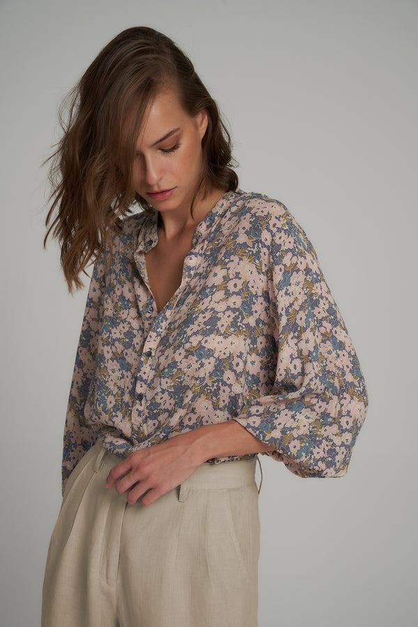 Lilya - Agatha Top - Floral Blue