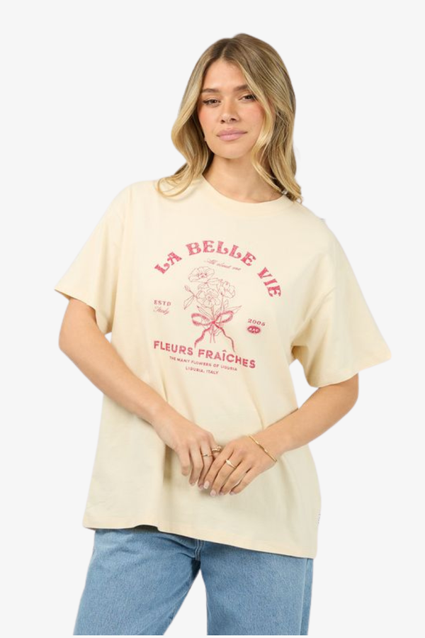All About Eve - La Belle Vie Relaxed Tee - Vanilla