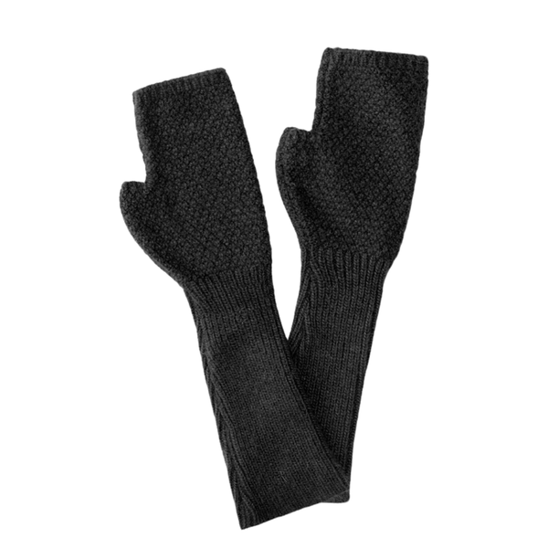 Antler - Mabel Long Fingerless Gloves - Black