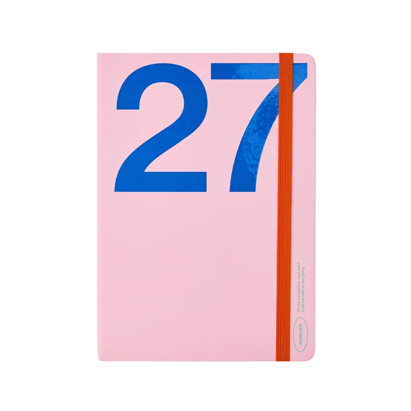 Any Day Now - 2027 - Weekly Achiever Diary - A5 - Pink & Navy
