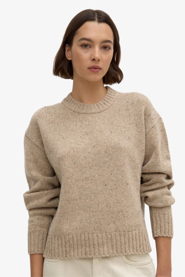 Assembly Label - Beau Wool Merino Knit - Stone Marle