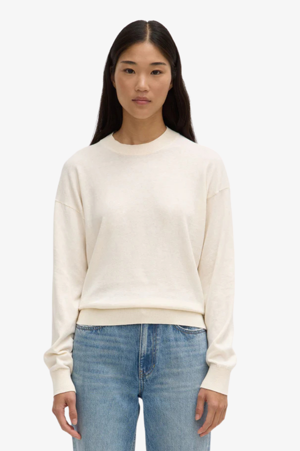 Assembly Label  Cotton Cashmere Lounge Sweater - Cream