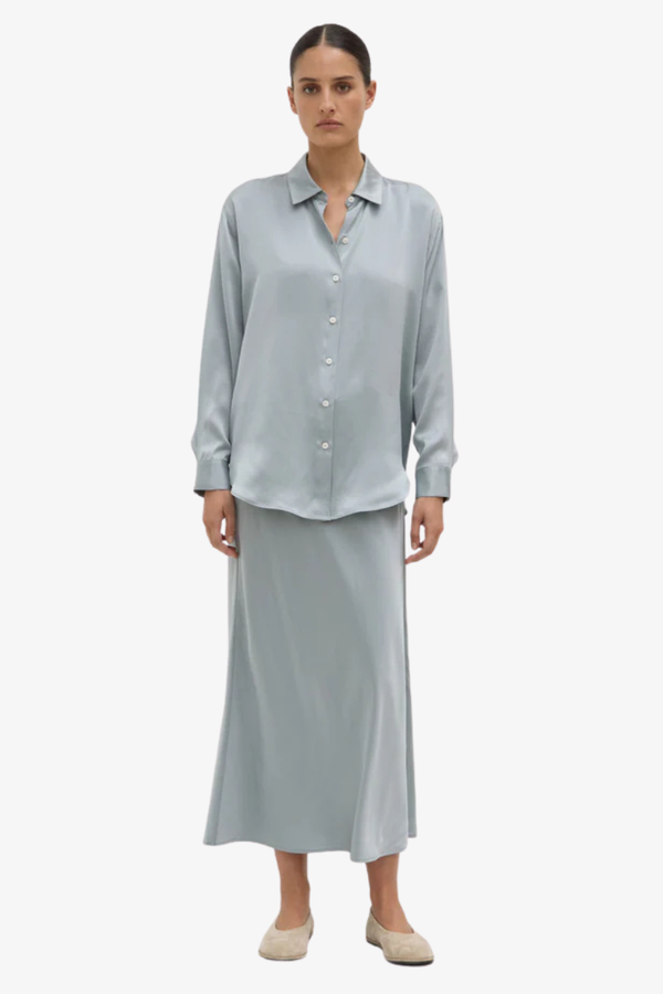 Assembly Label - Pippa Silk Shirt - Cloud