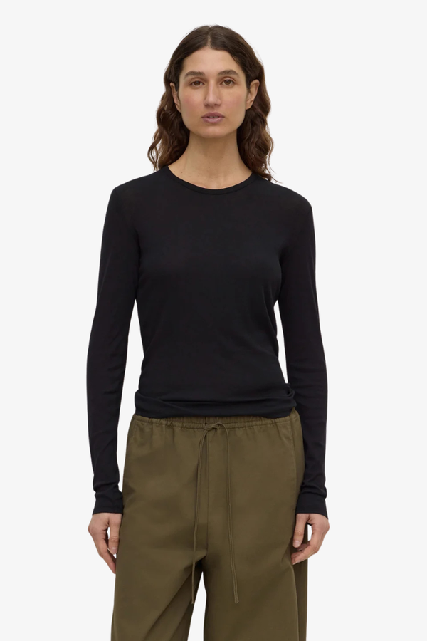 Assembly Label - Mika Cotton Long Sleeve Tee - Black