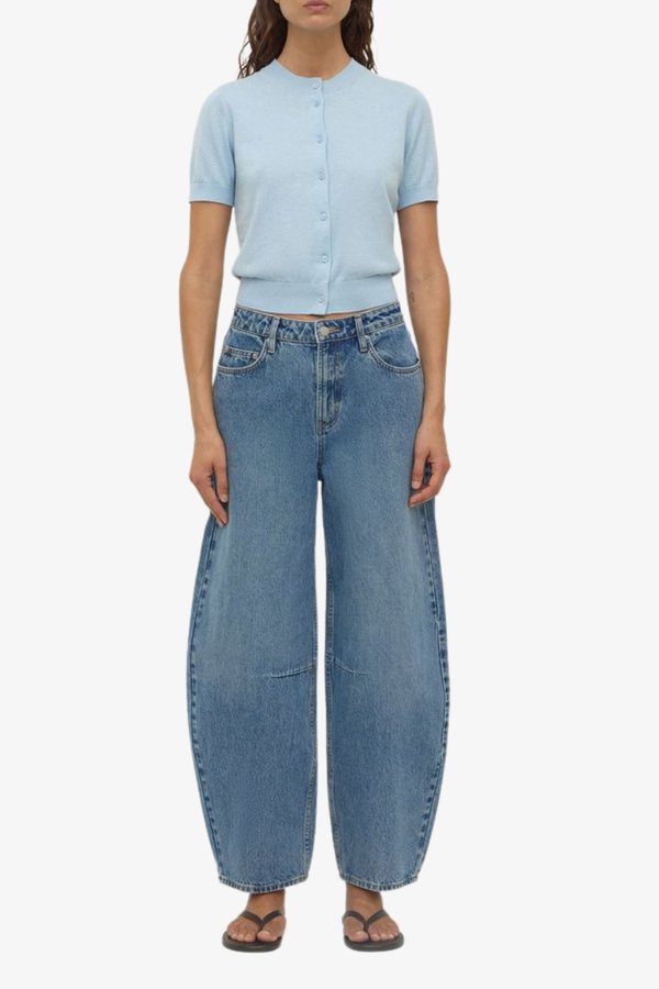 Assembly Label - Semra Cotton Cashmere S/S Cardigan - Salt