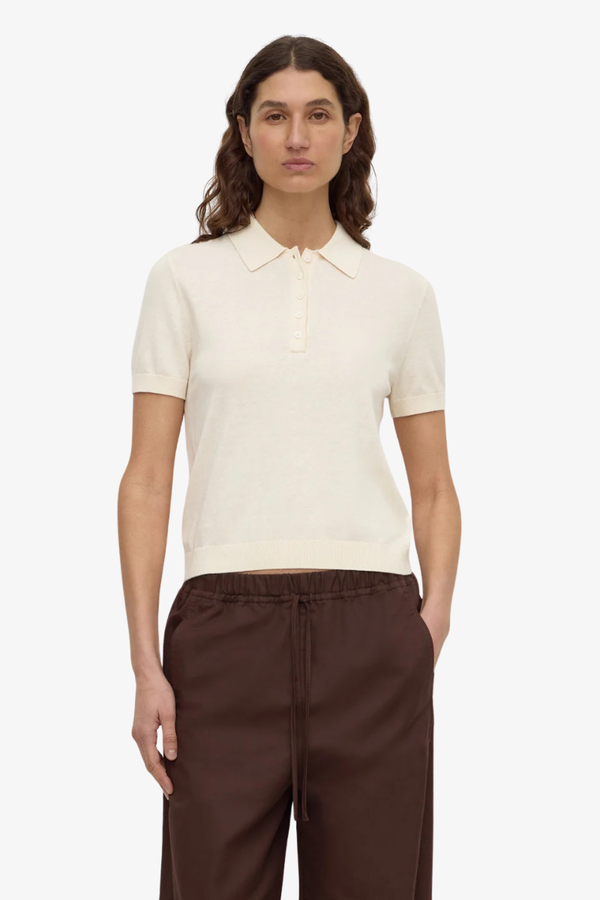Assembly Label - Sloane Cotton Cashmere Polo - Cream