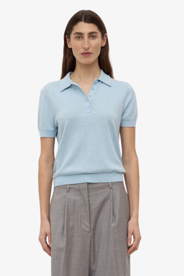 Assembly Label - Sloane Cotton Cashmere Polo - Salt