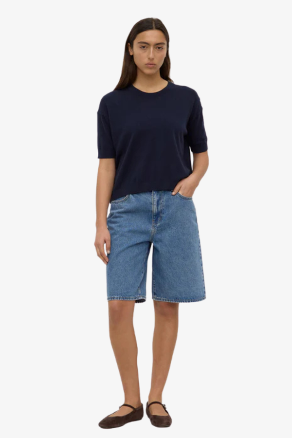 Assembly label - Vanya Cotton/Cashmere Tee - True Navy