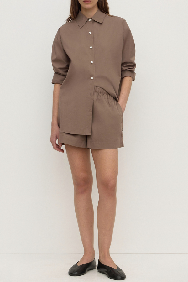 Assembly Label - Micha Poplin Shirt - Dark Sand