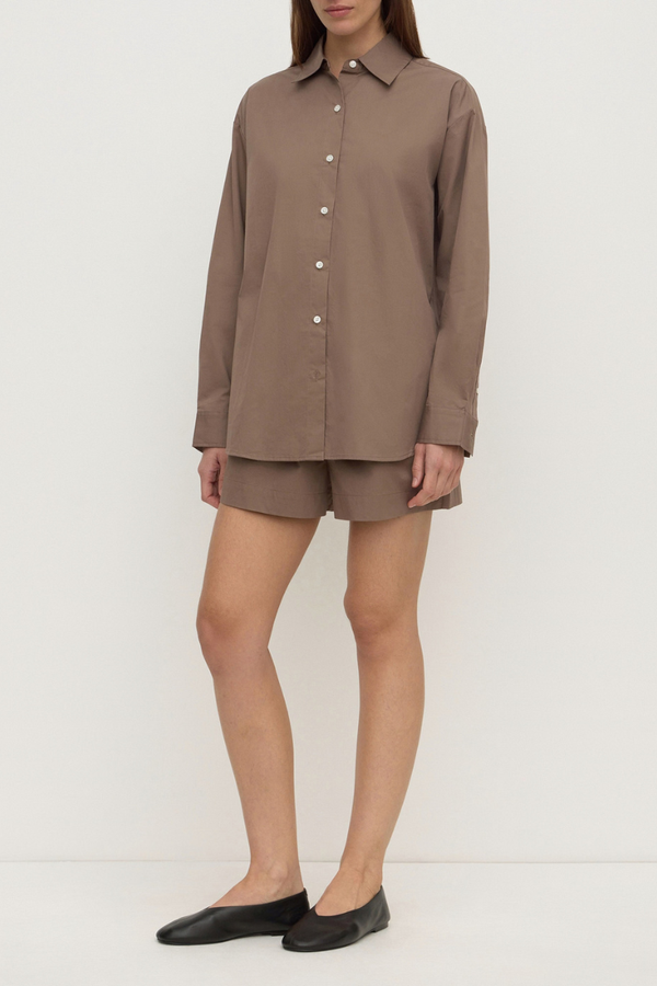 Assembly Label - Micha Poplin Shirt - Dark Sand
