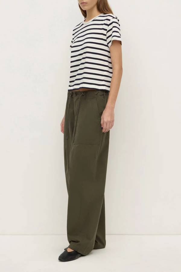 Assembly Label - Mollie Stripe Short Sleeve Tee - Navy Cream Stripe