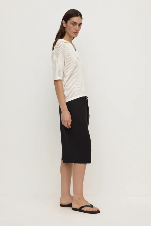 Assembly Label - Nina Knit Polo - Antique White