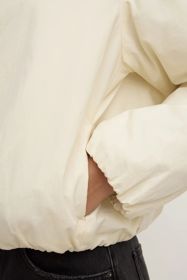 Assembly Label - Zoie Padded Bomber Jacket - Antique White