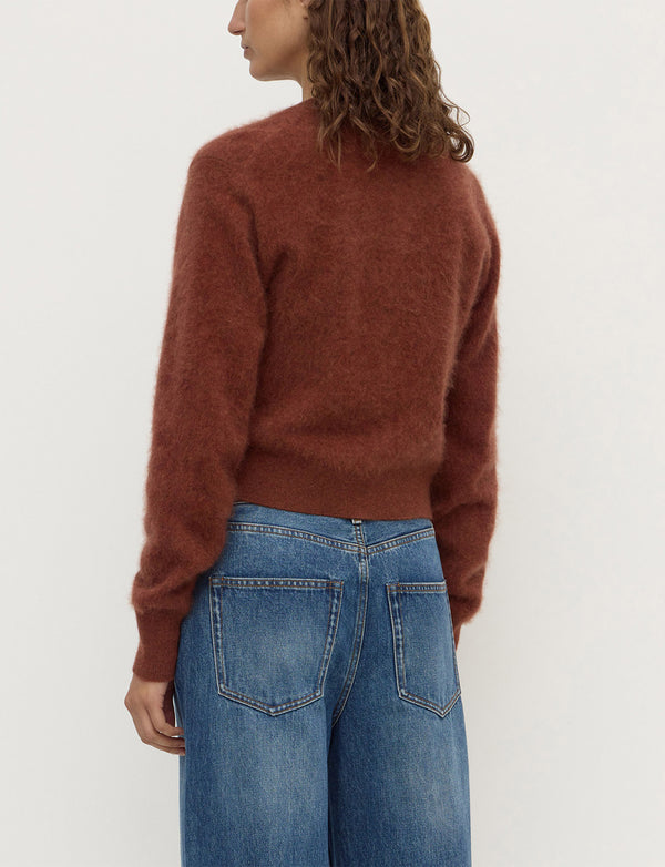 Assembly Label - Carina Merino Wool Cardi - Burnt Amber