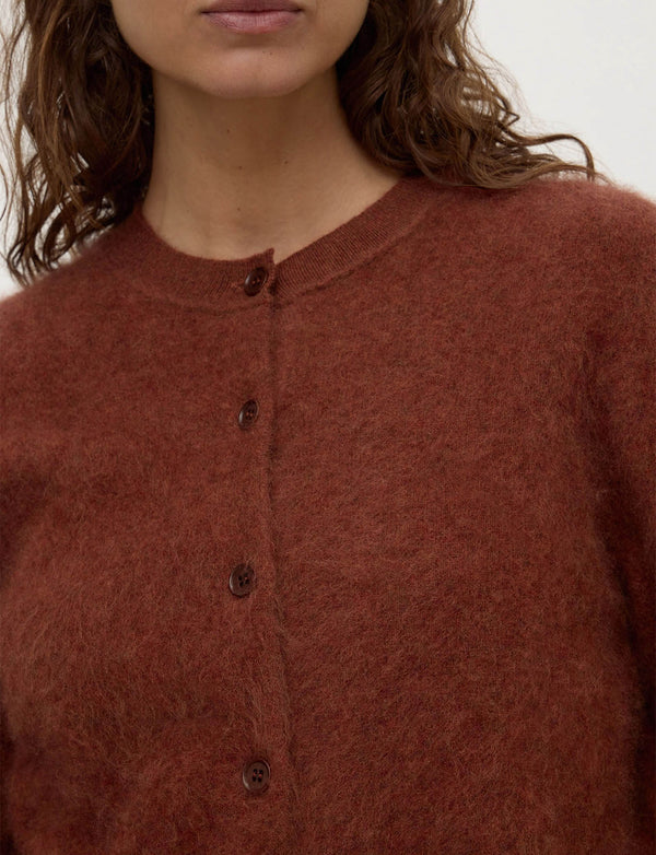 Assembly Label - Carina Merino Wool Cardi - Burnt Amber