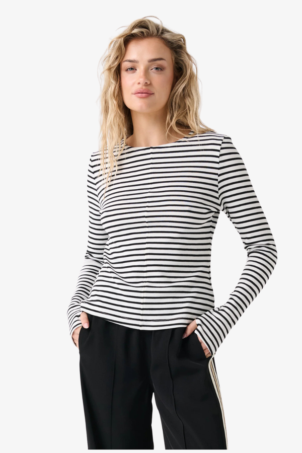 Cartel & Willow - Aspyn Long Sleeve - Black Stripe
