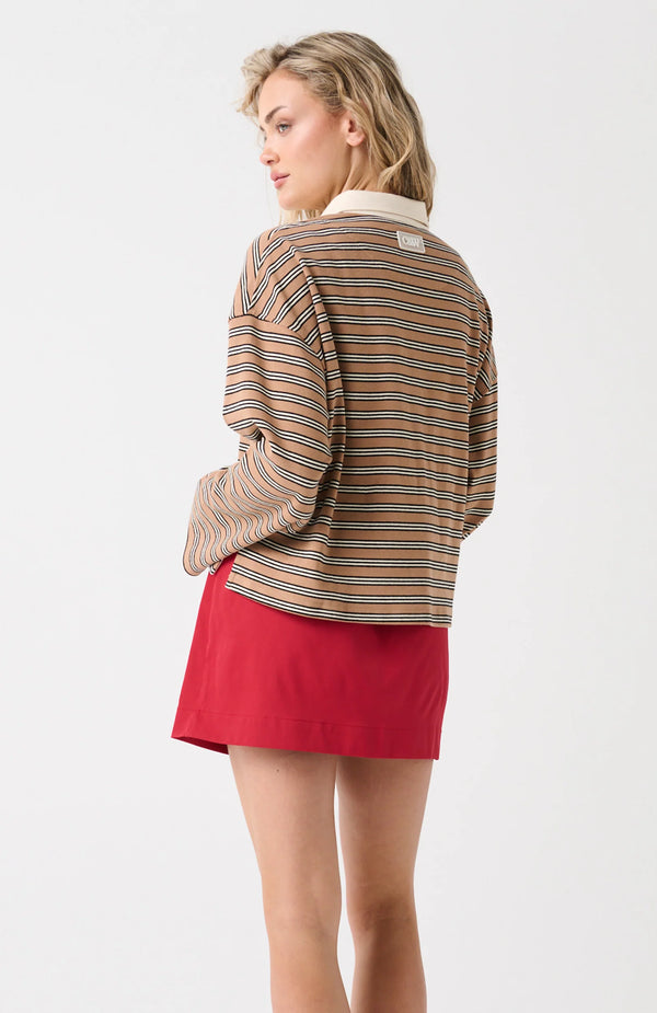 Cartel & Willow - Alisa Rugby Tee - Toffee Stripe