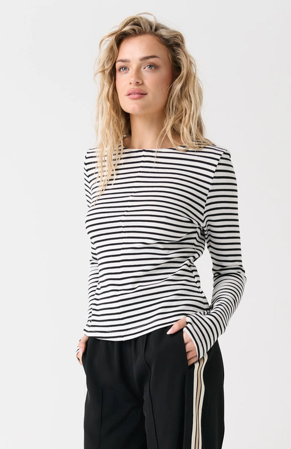 Cartel & Willow - Aspyn Long Sleeve - Black Stripe