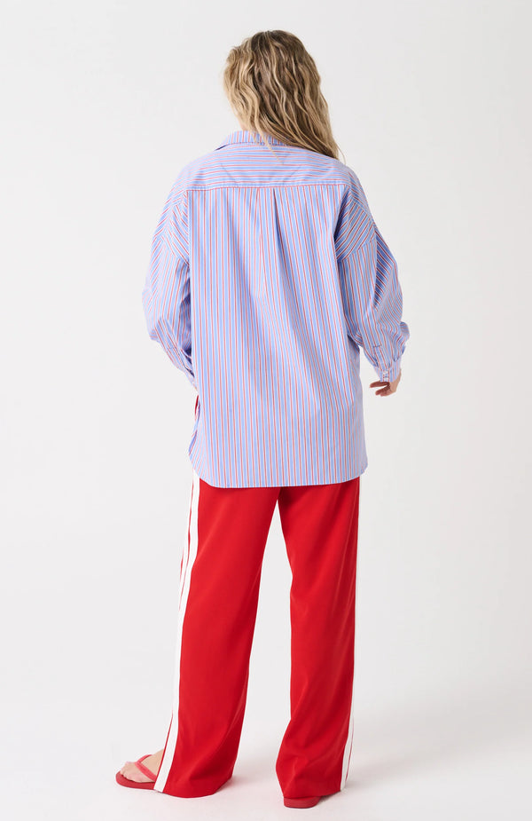 Cartel & Willow - Darby Shirt - Cornflower Blue Stripe