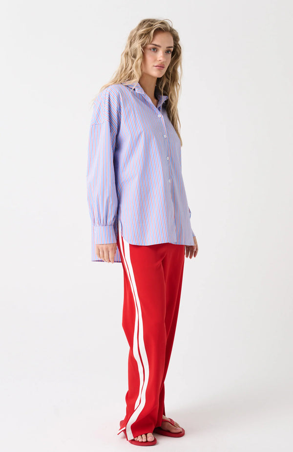 Cartel & Willow - Darby Shirt - Cornflower Blue Stripe
