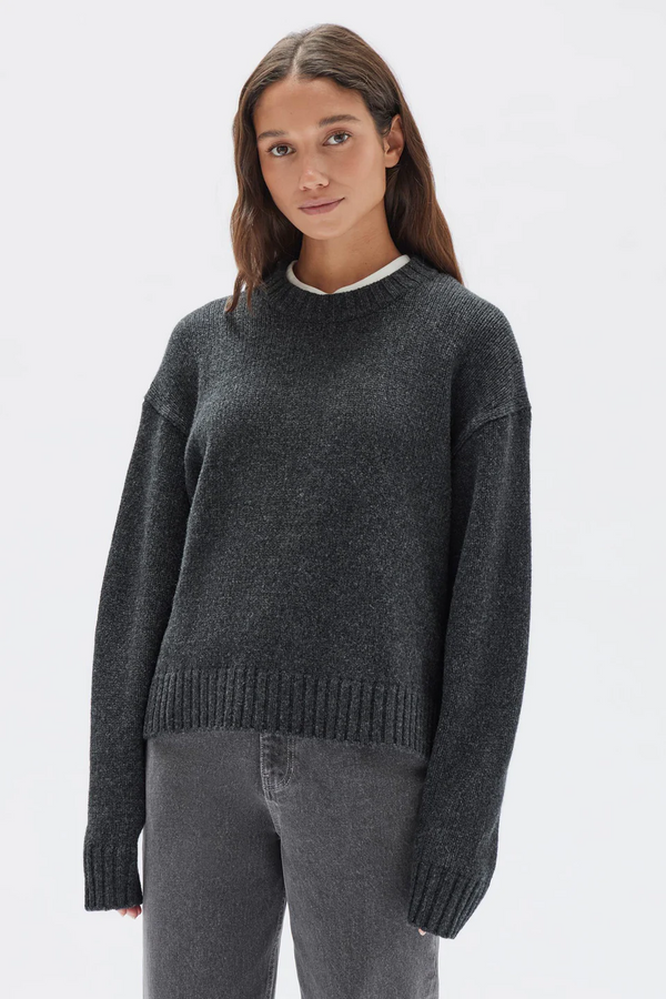 Assembly Label - Chlo Knit Jumper - Grey Marle