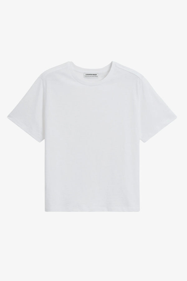 Country Road -Cotton Slub Tee - White